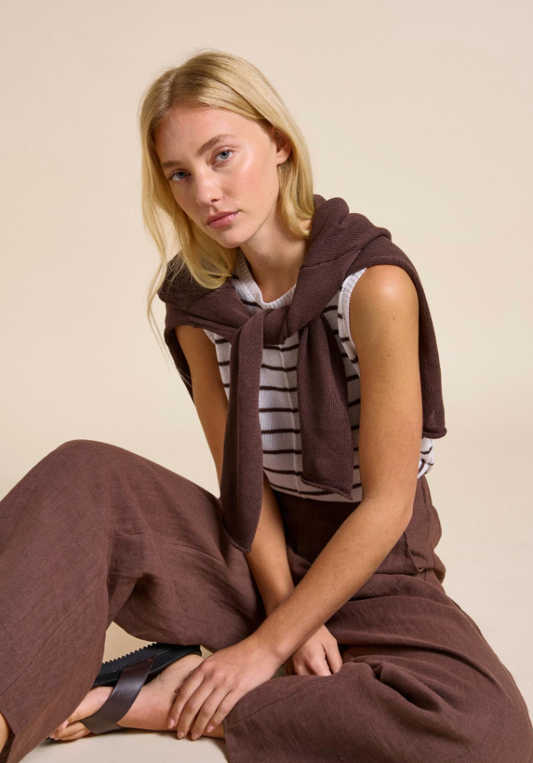 Indi Tank - White/Choc