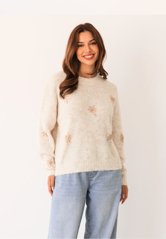 Elouise Palm Knit Jumper