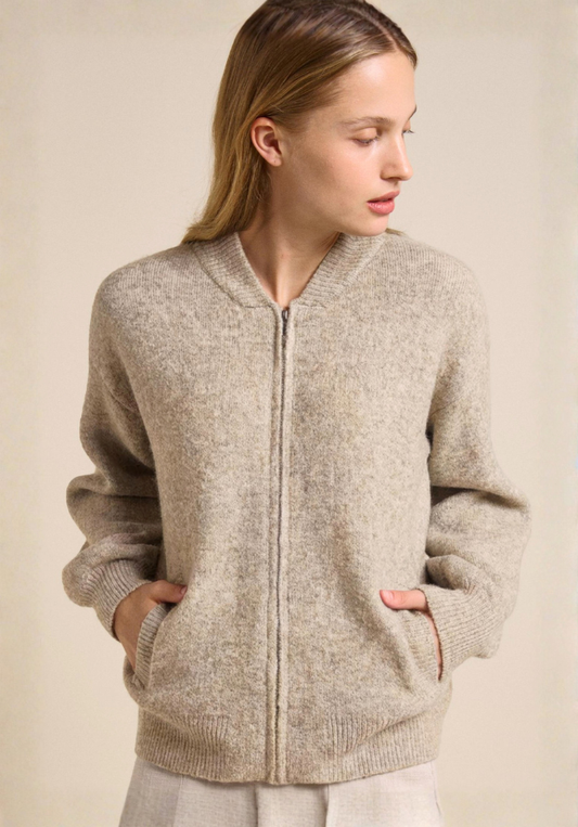 Knitted Bomber - Natural