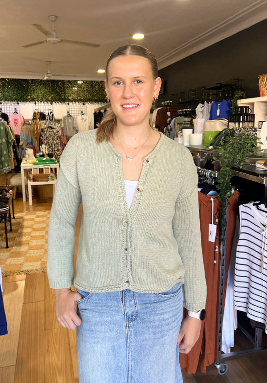 Raya Cardigan - Sage