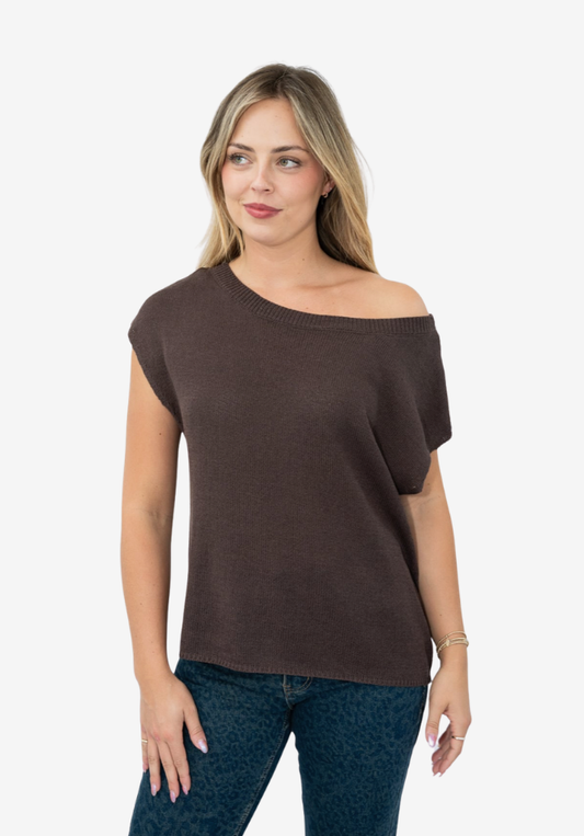Kayla Knit Top - Chocolate