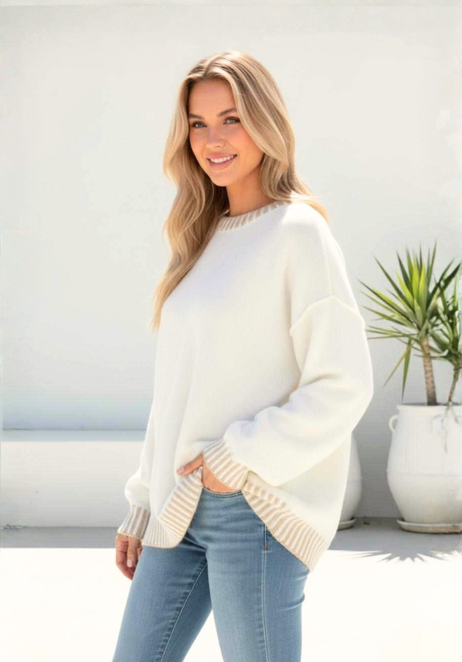 Alexa Knit Jumper - Cream/Latte