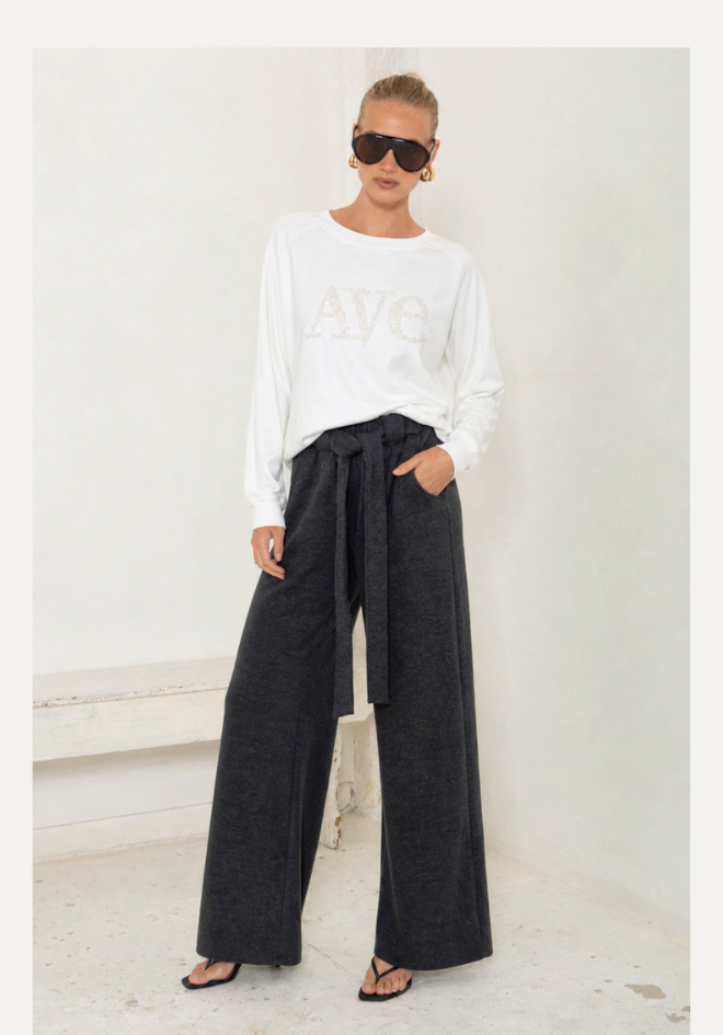 Ave Wide Leg Fleece Pant