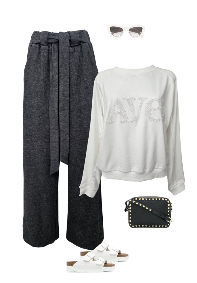 Ave Wide Leg Fleece Pant