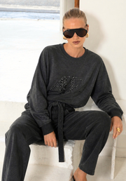 Ave Embellished Fleece Sweater