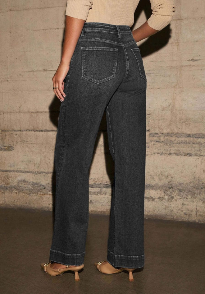 Petra Straight Leg Jean - Charcoal