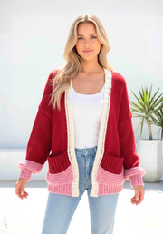 Cherry Ripe Chunky Cardi