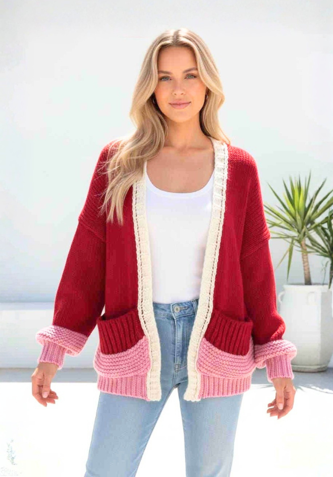 Cherry Ripe Chunky Cardi