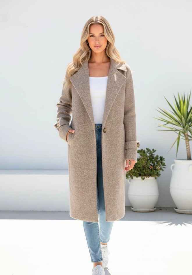 Eden Long Cardi - Latte