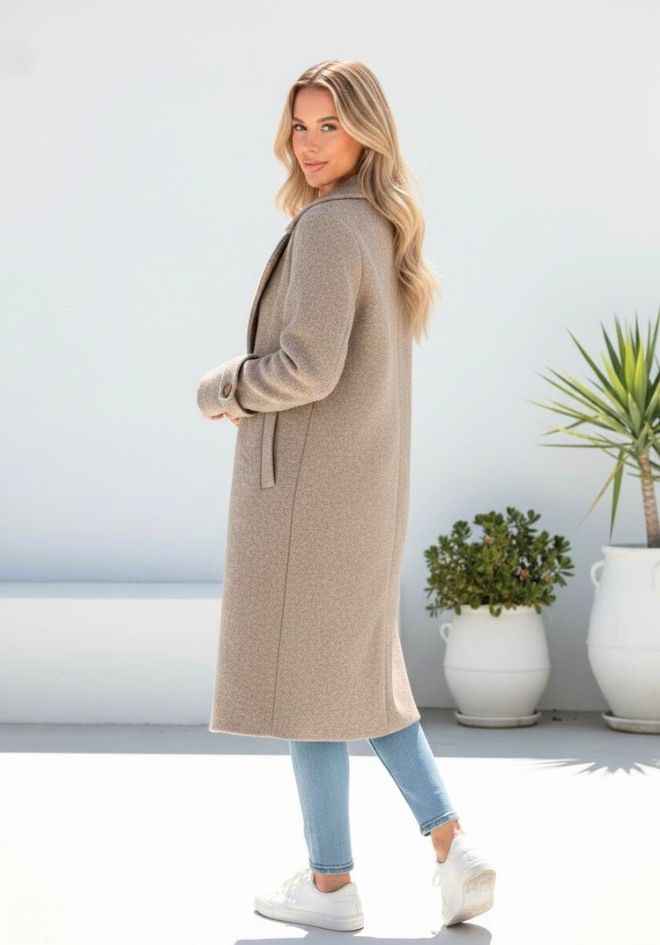 Eden Long Cardi - Latte