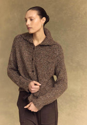 Sidney Button Up Cardigan - Espresso