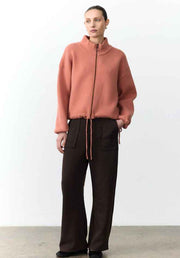 Jax Zip Cardigan - Peach