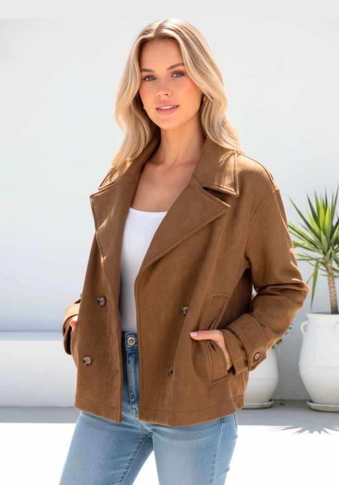 Lila Faux Suede Jacket