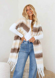 Gia Scarf - Neutral Stripe