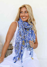 Chloe Scarf - Azure Blue