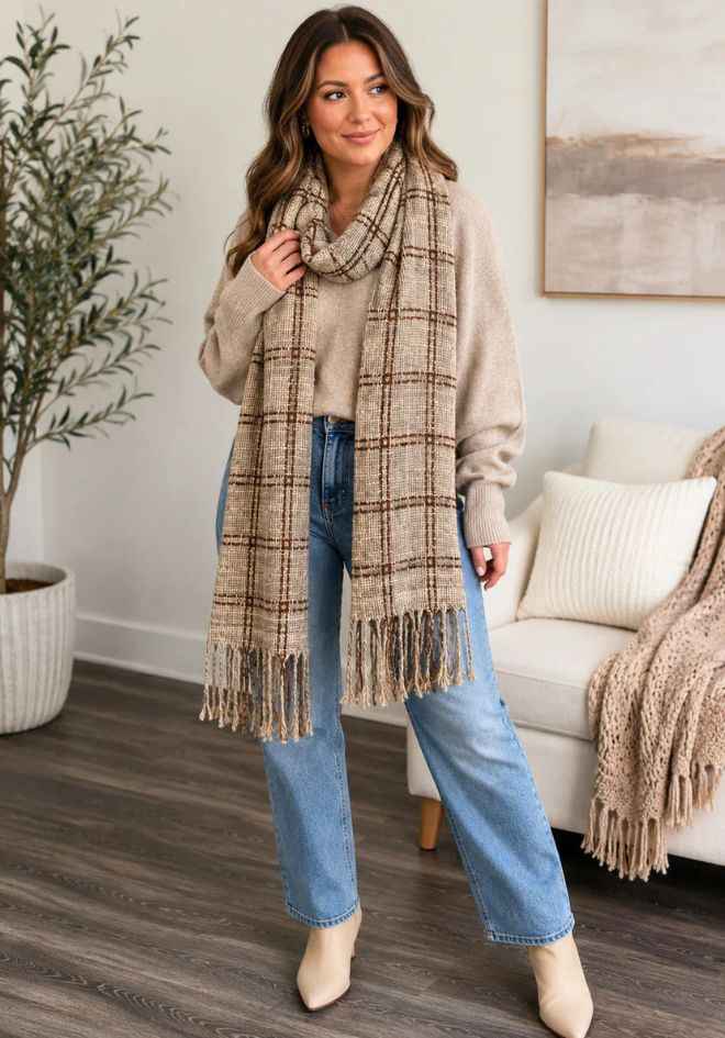 Riley Check Scarf