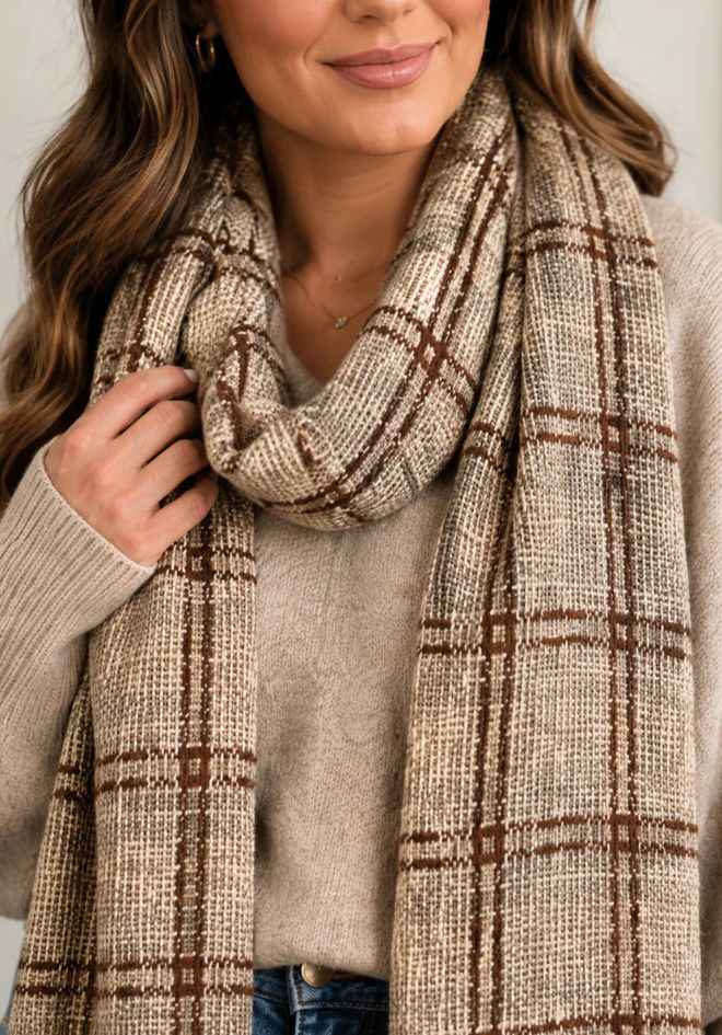 Riley Check Scarf