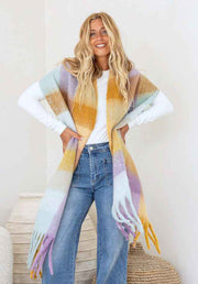 Gia Scarf - Mustard/Lavender