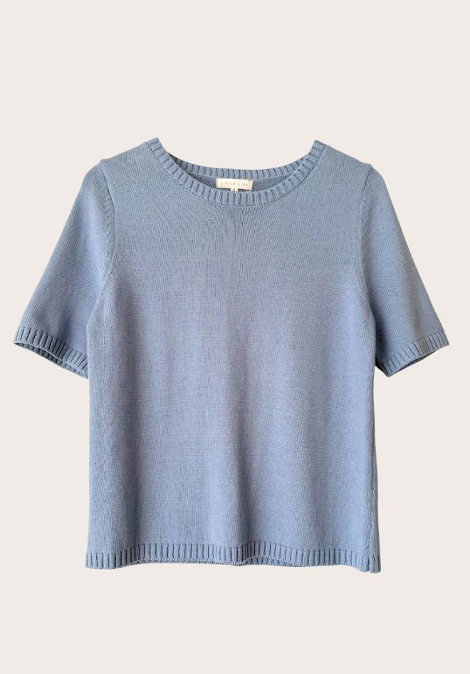 Rowie Knitted Tee - Blue