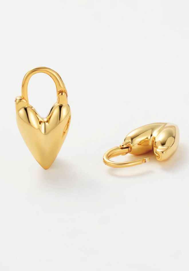 Jess Heart Hoop - Gold