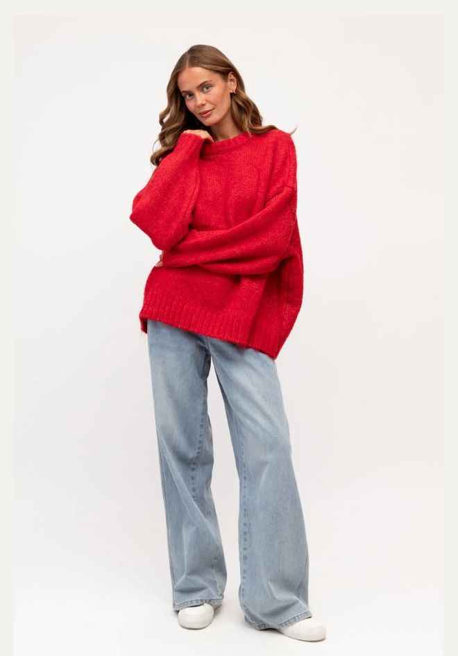 Lena Jumper - Cherry Red