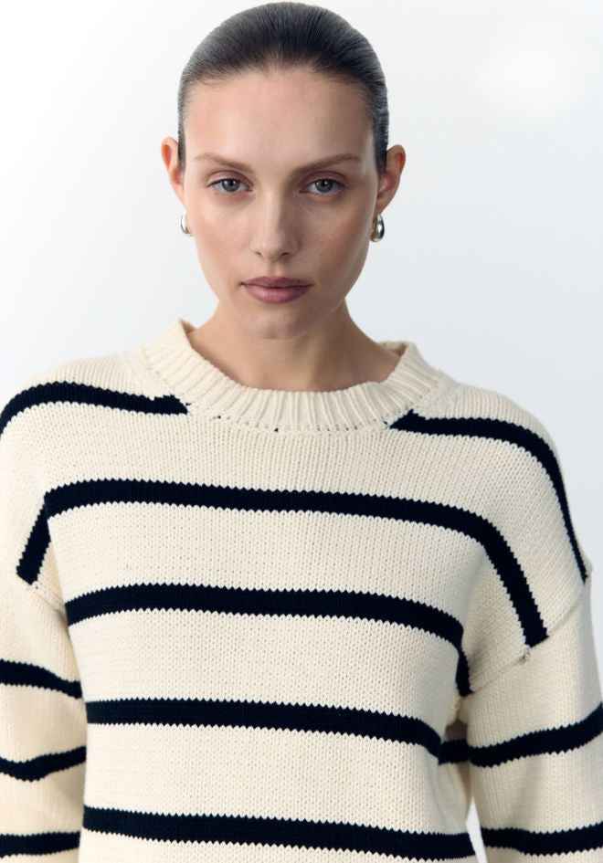 Lauren Stripe Knit - Milk