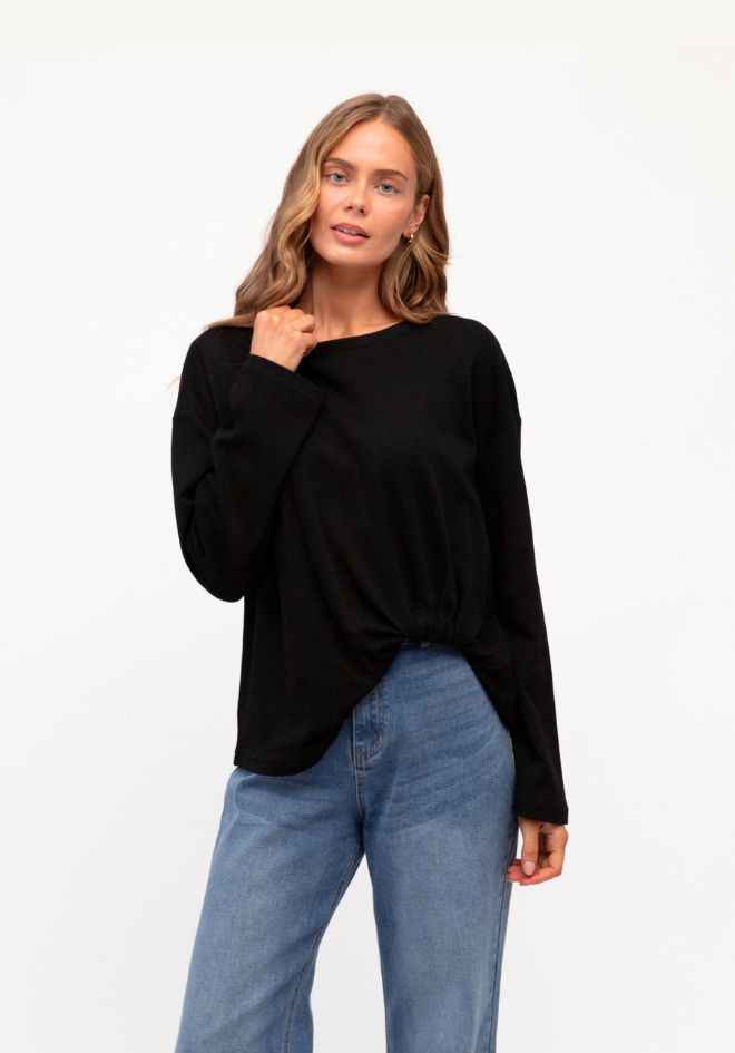 Long Sleeve Easy Tuck - Black