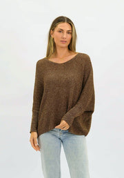 Cari Sparkle Knit - Chocolate