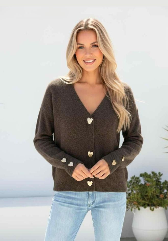 Lulu Love Cardi - Chocolate