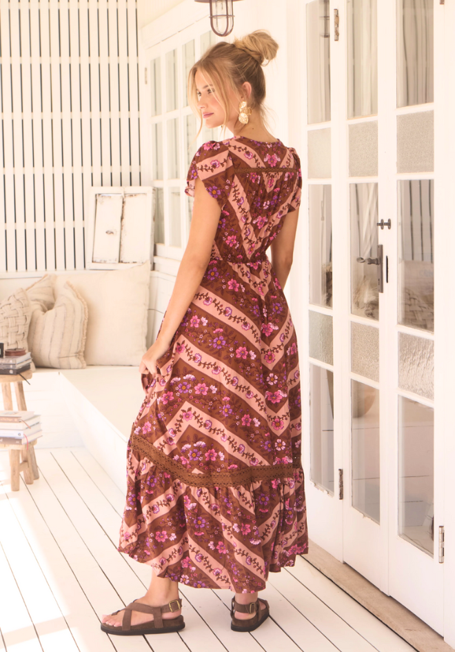 Savannah Print Carmen Maxi