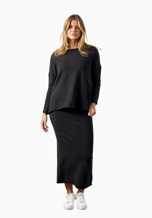 Tammy Knit Skirt - Black