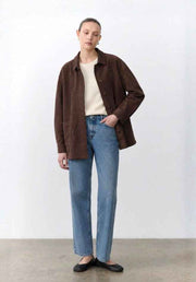 Suede Shacket - Chocolate