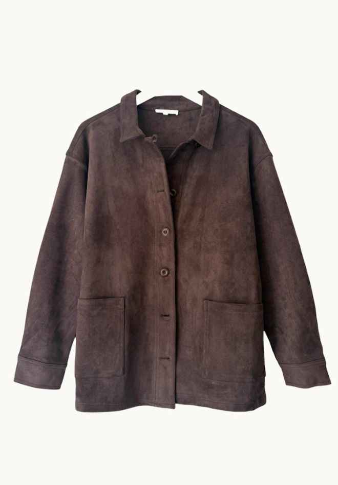 Suede Shacket - Chocolate