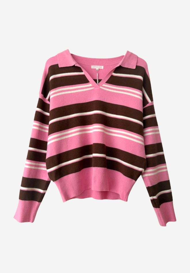 Benni Varsity Jumper - Pink