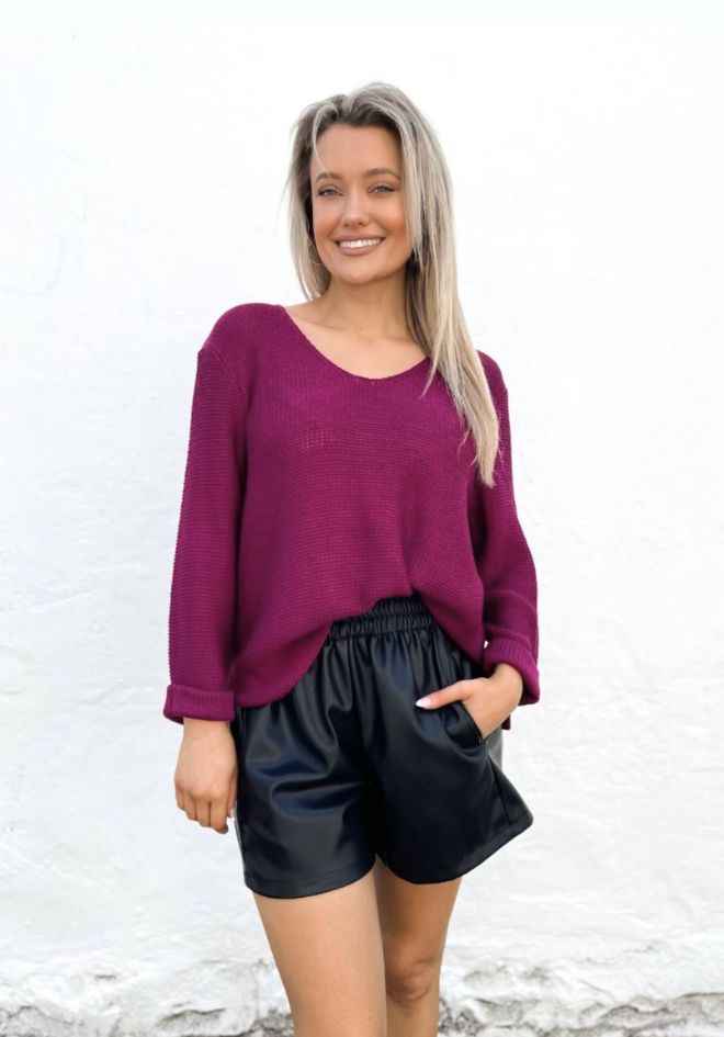Aria Knit - Plum