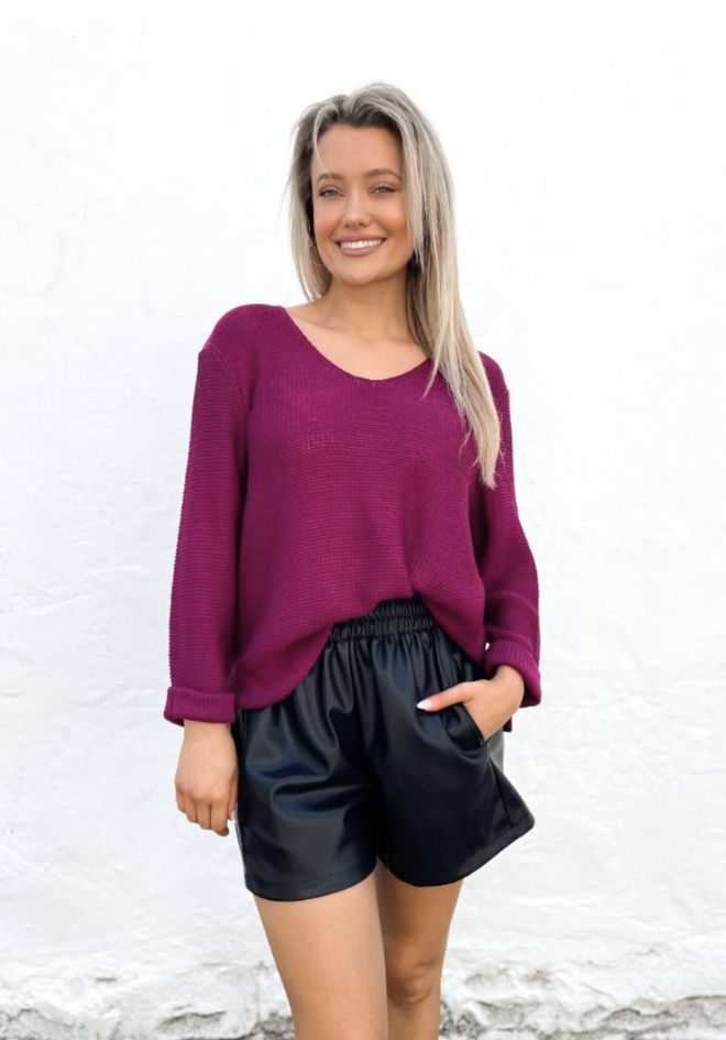 Aria Knit - Plum