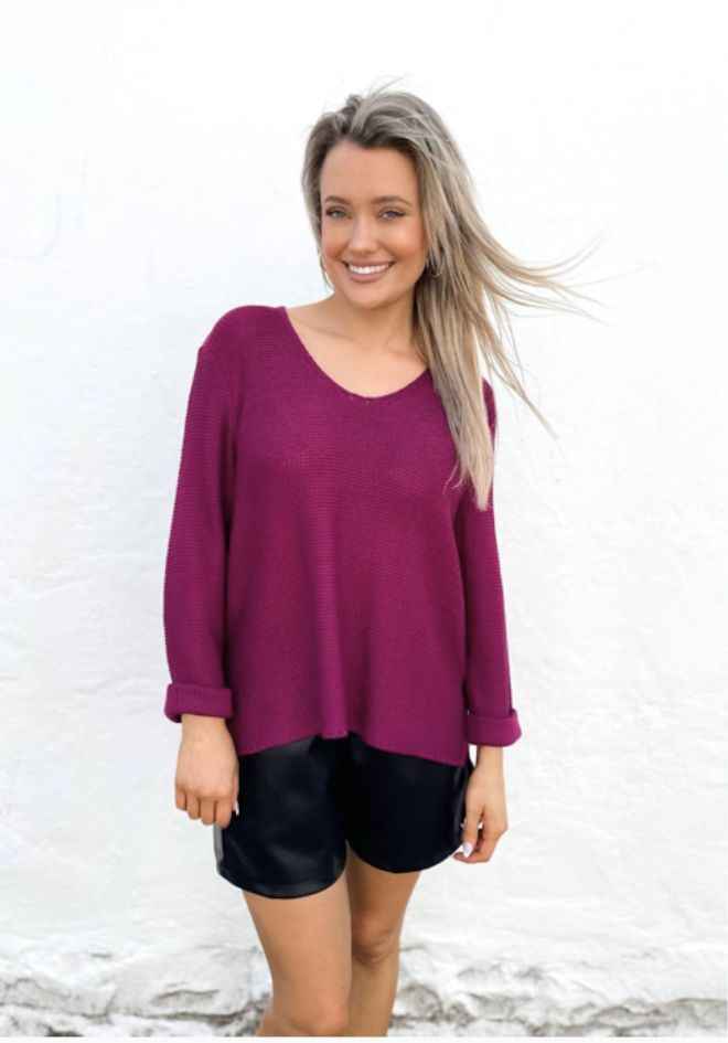 Aria Knit - Plum