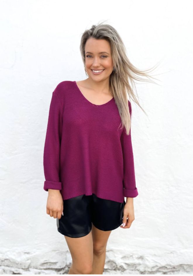 Aria Knit - Plum