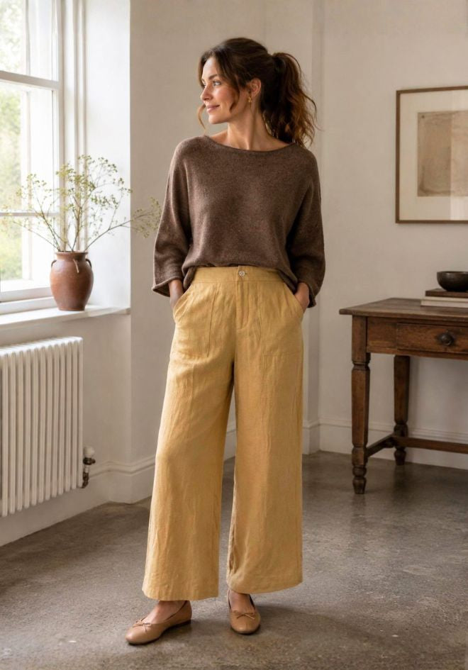Batwing Speckle Jumper - Cinnamon