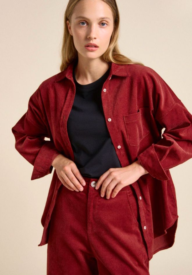 Khaite Cord Pants - Cherry