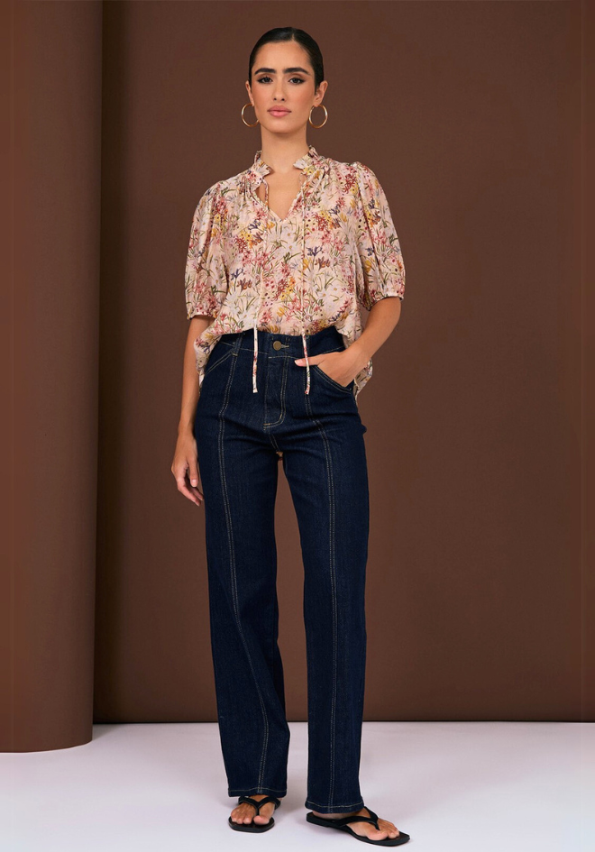 Sandra Belfast Print Top