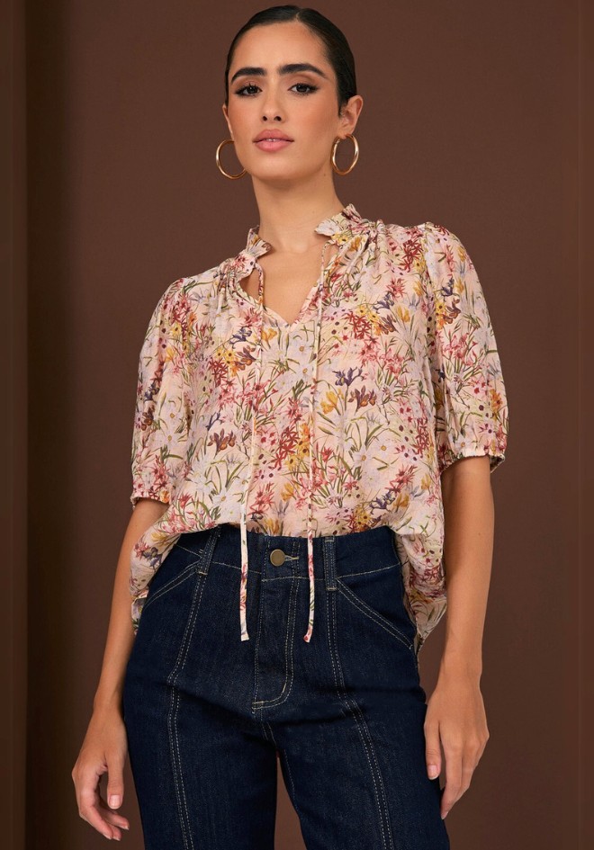 Sandra Belfast Print Top