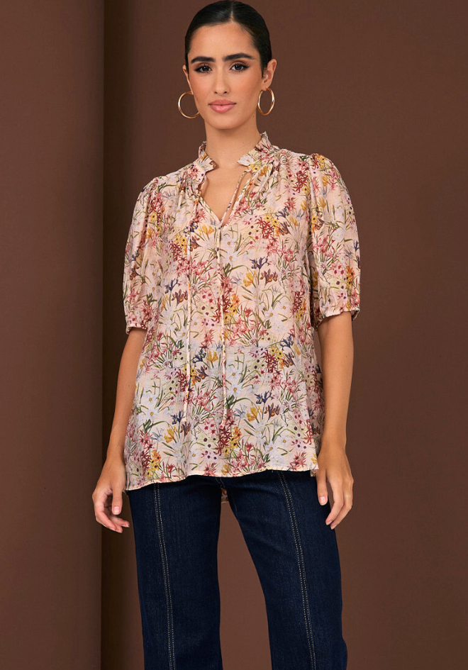 Sandra Belfast Print Top