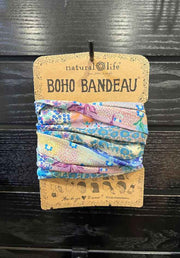 Boho Bandeau - Blue Waterclolour Patchwork