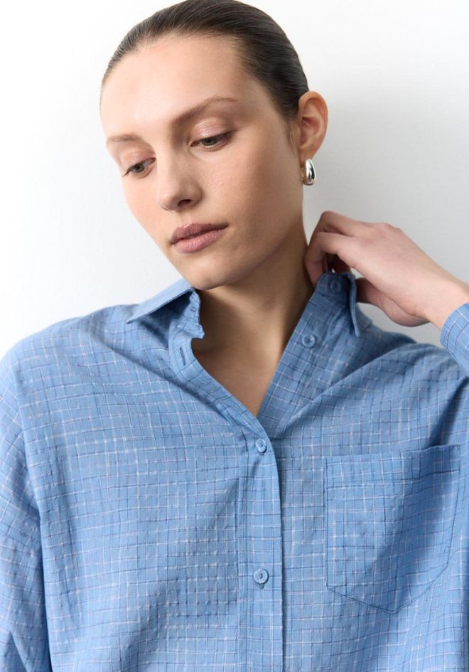 Billie Check Shirt - Blue