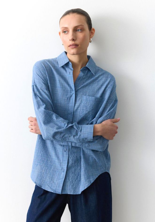 Billie Check Shirt - Blue