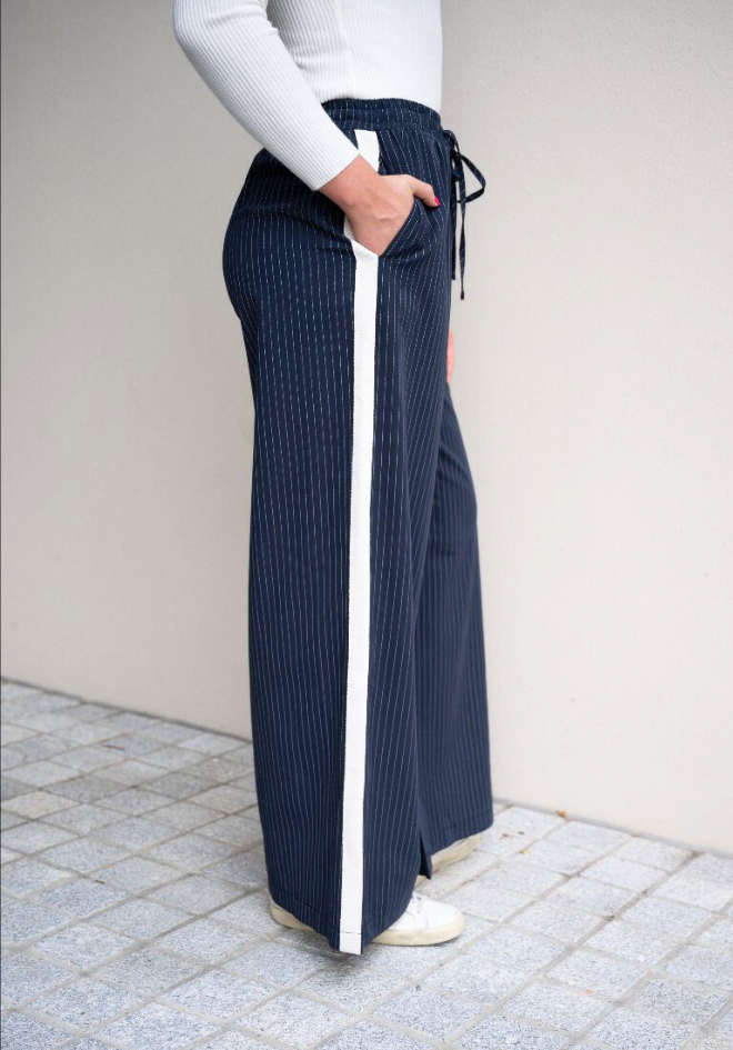 Surii Pinstripe Pants - Navy