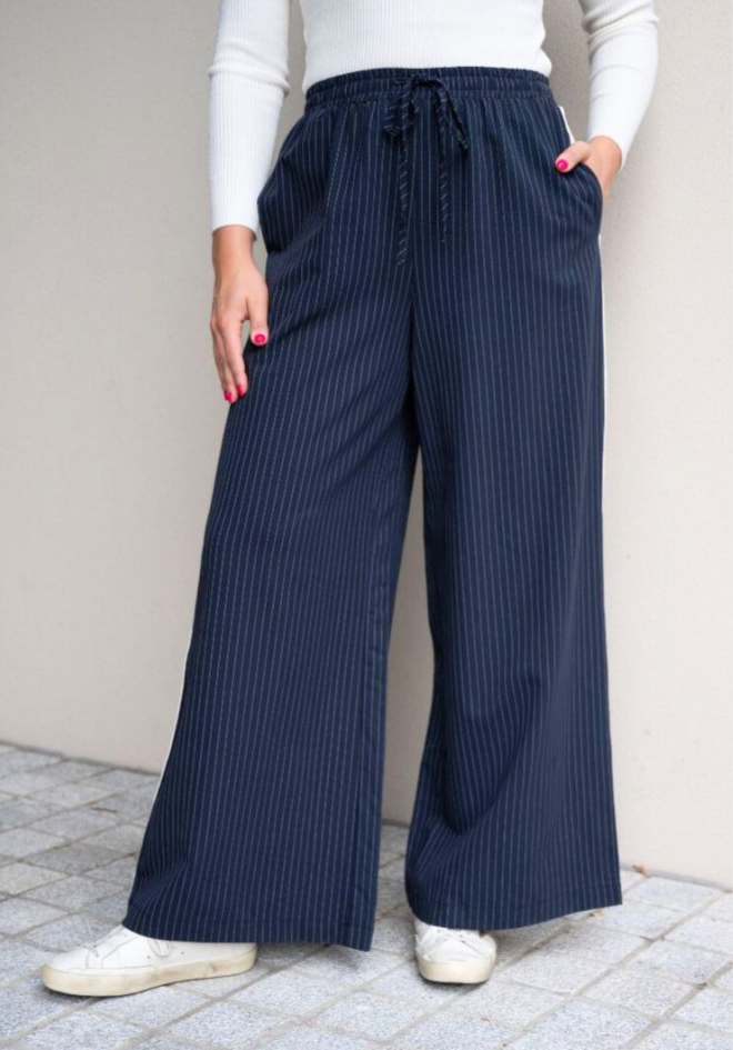 Surii Pinstripe Pants - Navy