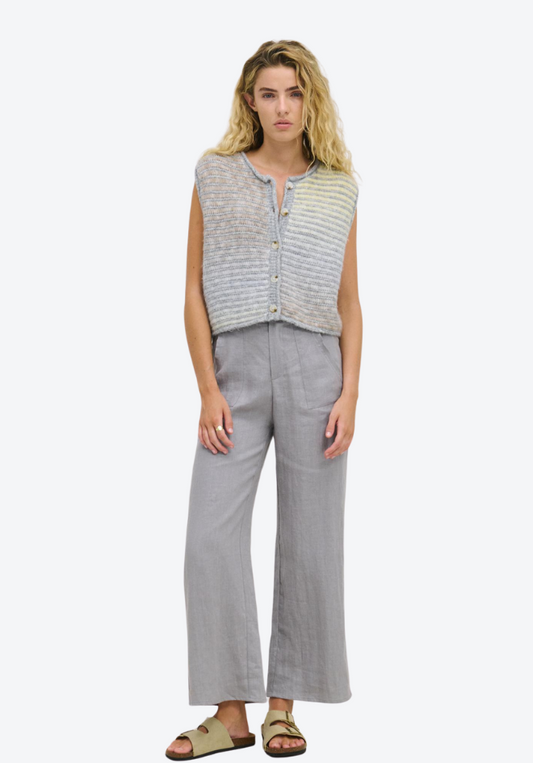 Jude Linen Pants - Grey
