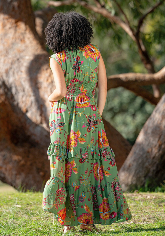 Posey Print Boho Dress